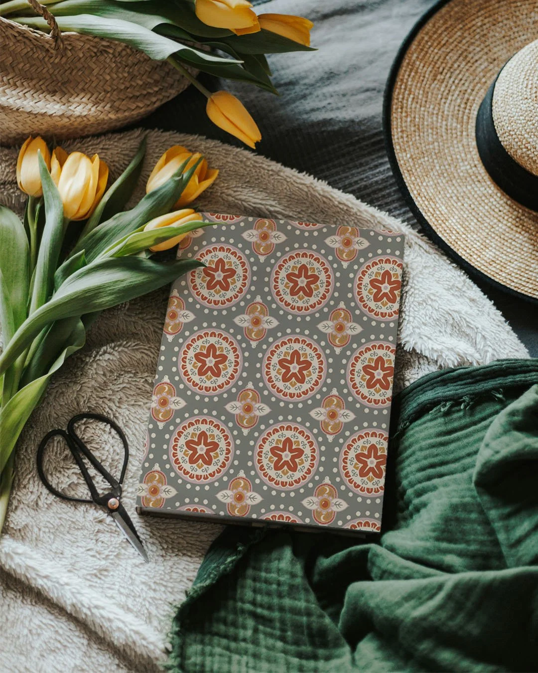 Loving my Autumn Mandala design with this background, it's such a vibe! It feels very cottagecore. Like a last minute fall getaway in the French countryside. 
In case it's not obvious, this is a notebook cover lol

#notebookdesign #mockup #autumnart 