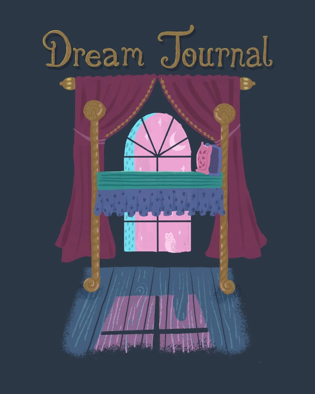 Had fun pulling this out of my imagination. I was really interested in creating a dreamy color palette along with some interesting shadows. Felt like the perfect image for a Dream Journal!
Might also be giving a little fairy tale/princess and the pea