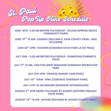 St. Paul Summer Pop-Up Hike Schedule — St. Paul Lutheran Church