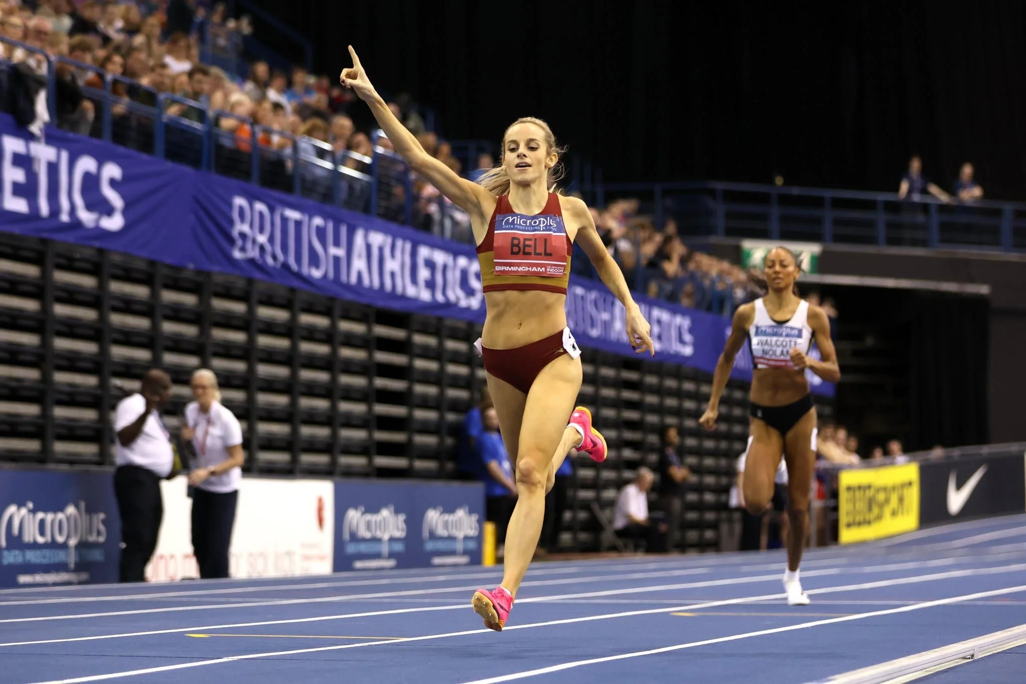 Bell crowned national indoor champion on Belgrave debut; Axford kicks to stunning bronze