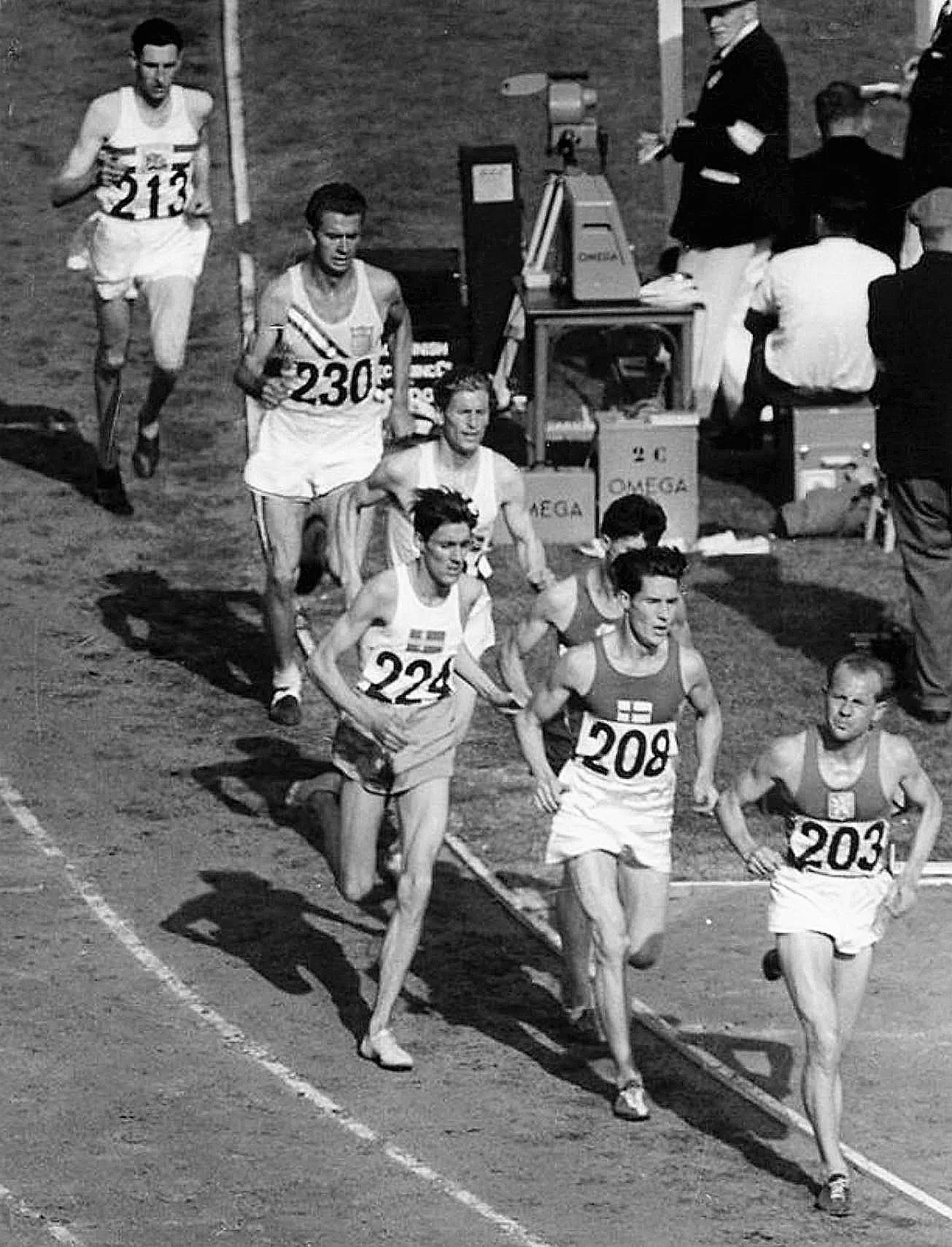 Runners in the 5,000 metres at the 1948 London Olympics