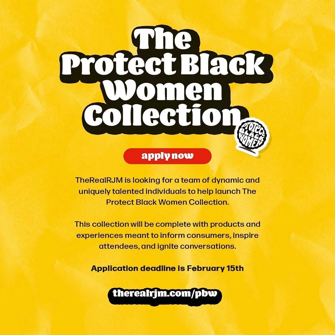 Super excited to announce that The Protect Black Women infographic gone viral is coming back as an entire collection! We&rsquo;re looking for creative &amp; dynamic individuals to connect with purpose and bring inspiring products + experiences to lif