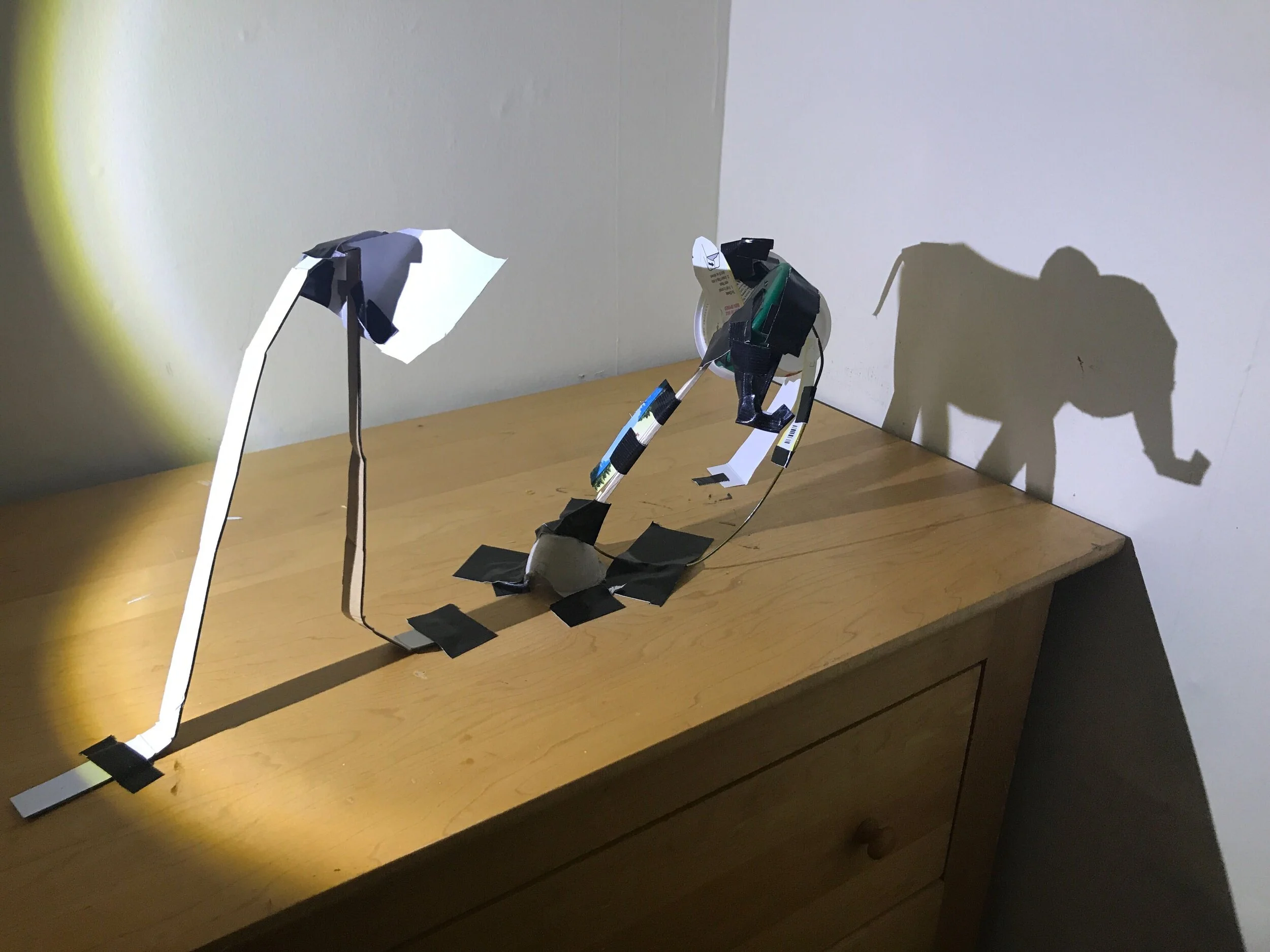 Shadow Sculpture made from recycled materials.