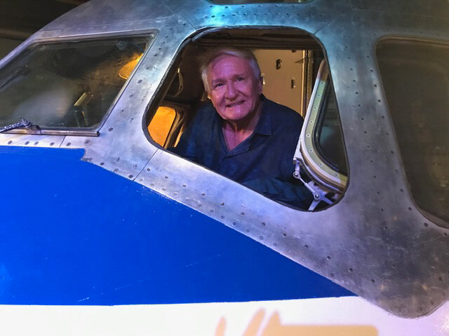  Me in an old AA MD-80 cockpit. 