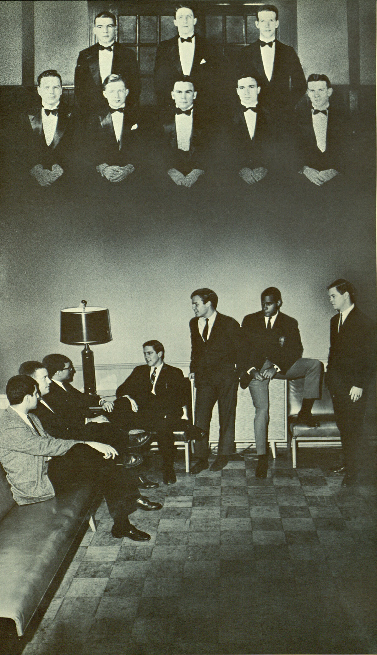  Villanova pictures of Blue Key members from yearbooks of 1935 and 1966, my father on top. 