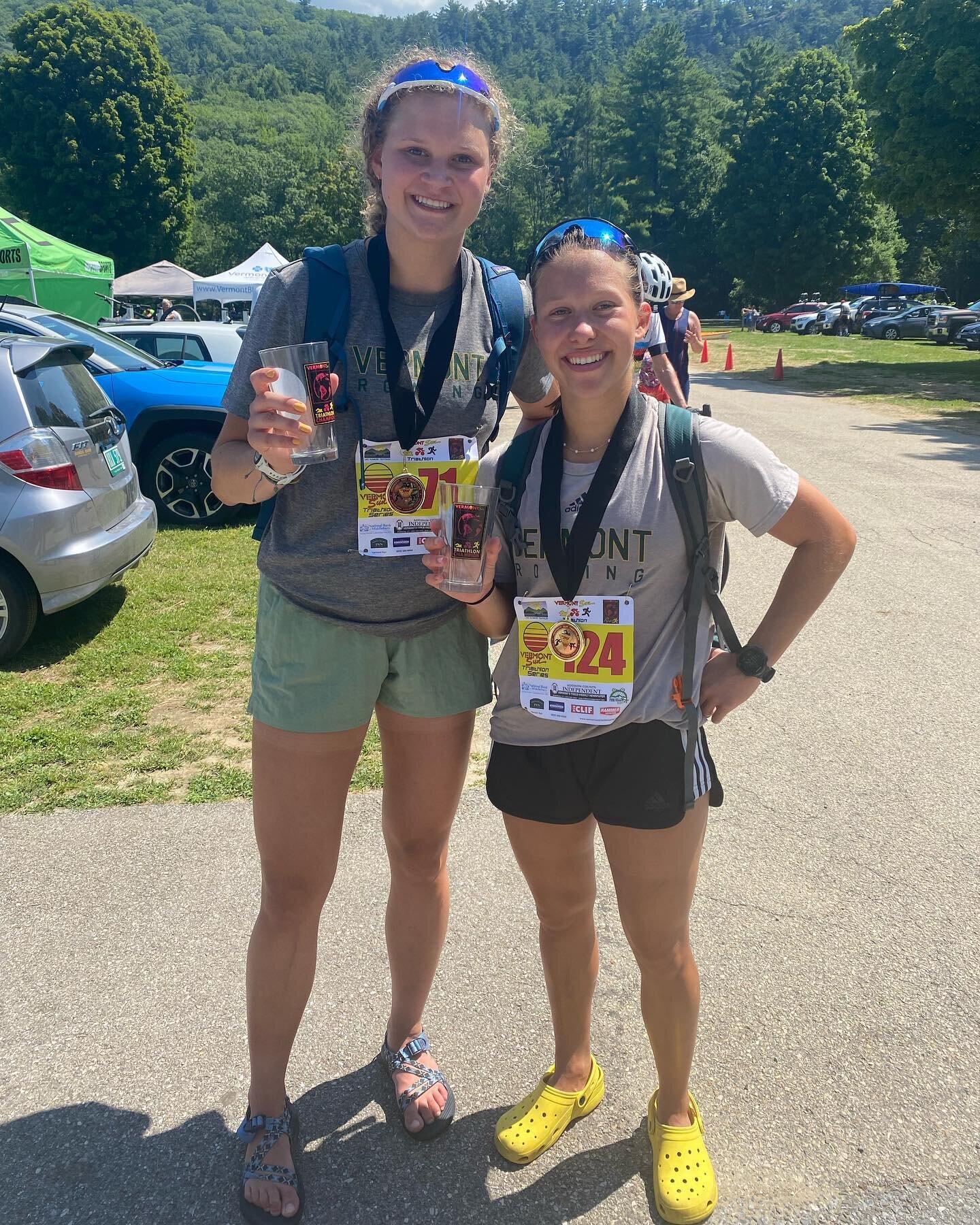 What is Vermont Rowing doing this summer?

Rising seniors Megan and Christina attended the Vermont Sun Triathlon in Lake Dunmore last week! They completed a total of a 600 yard swim, a 14 mile bike and a 3.1 mile run. Congratulations to two very impr