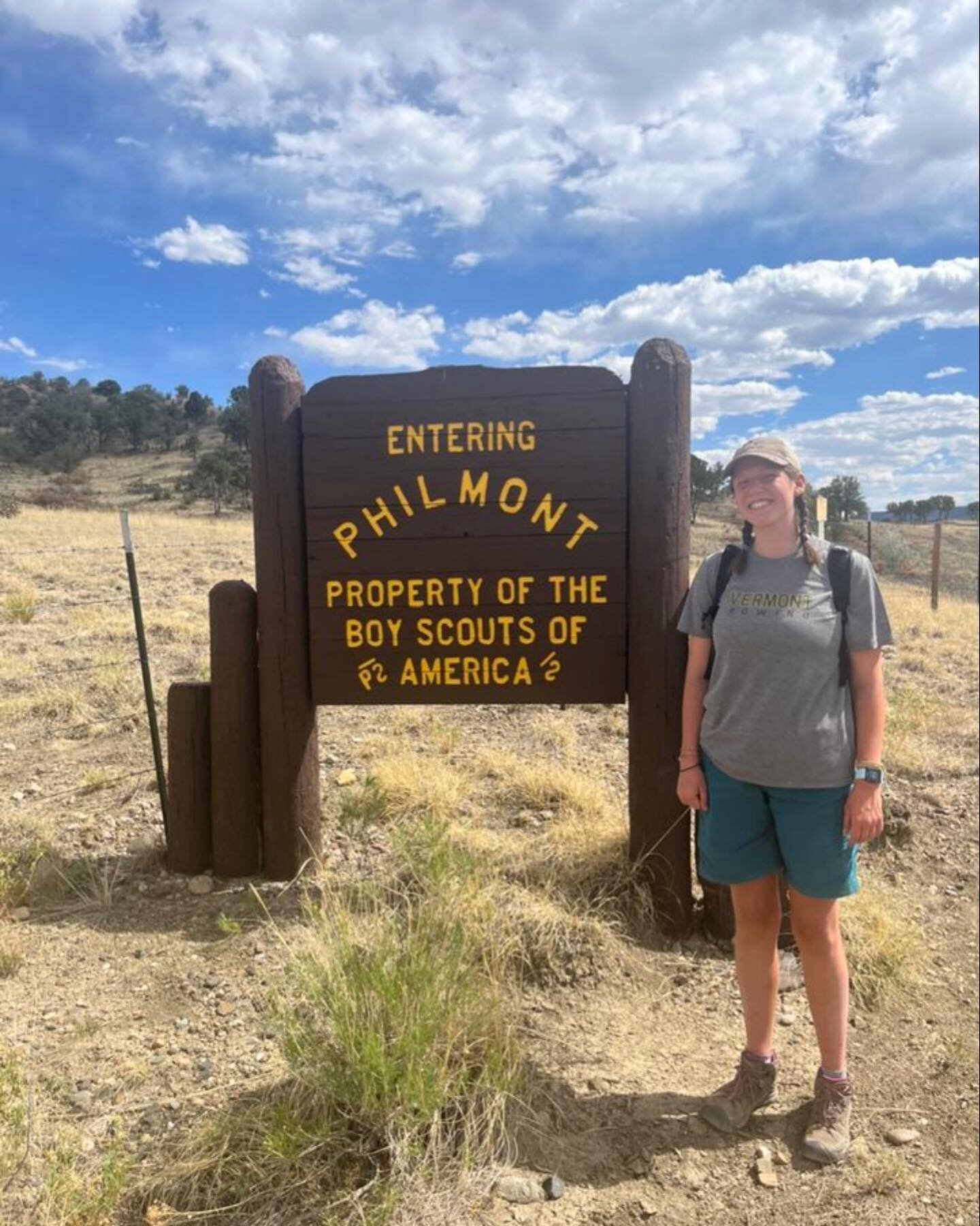 What is VTR doing this summer?

Royce Ankel &lsquo;25 is a ranger at Philmont, a boy scout range in New Mexico. While in Philmont, she leads backpacking trips while sporting her vermont rowing gear!
