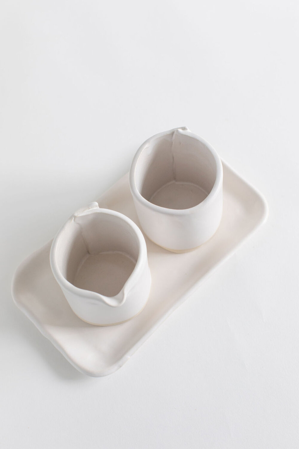 Bonjour Ceramic Coffee and Tea Sugar and Creamer Set - Matte White