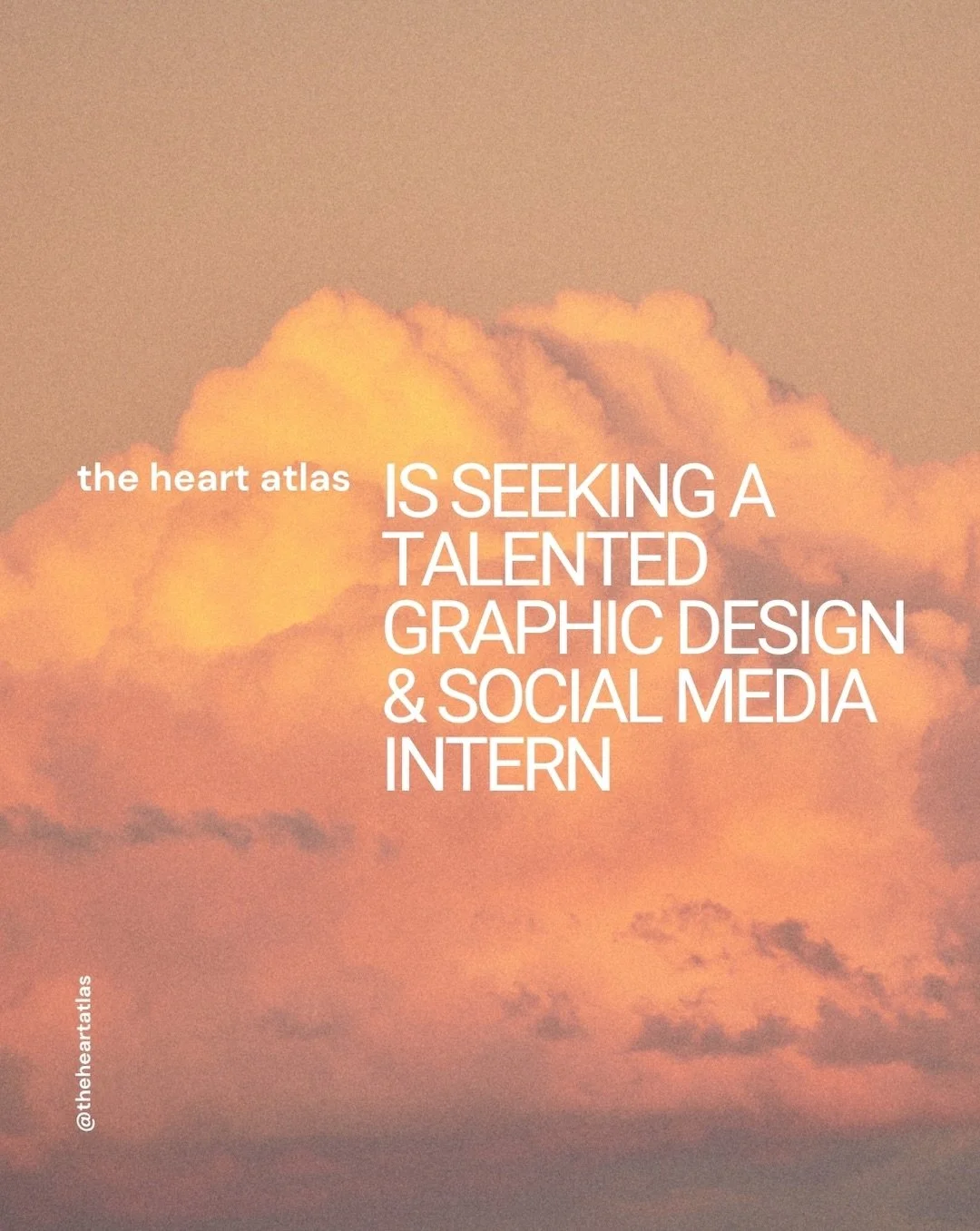 We&rsquo;re growing 🌱 | The Heart Atlas is looking for a passionate and talented graphic design / social media intern to help us build a clearer, more cohesive visual identity and content system &mdash; so we can tell better stories and have greater