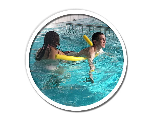 Jesse learns to swim