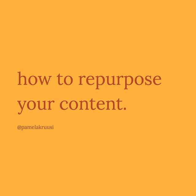 Say goodbye to making fresh content for all of your platforms 👋☝️
.
.
.
Here are the deets on repurposing your content 👉👉👉👉✌️