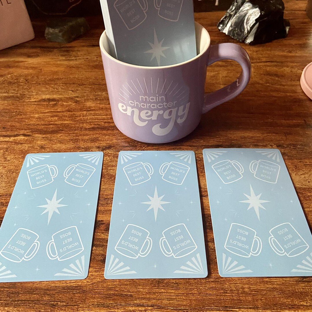 Time for another pick-a-card reading! This time is with The Office Tarot deck.

When I was shuffling, I asked what do we need to know to embody main character energy in our lives?

Close your eyes, take a deep breath and see which card calls out to y