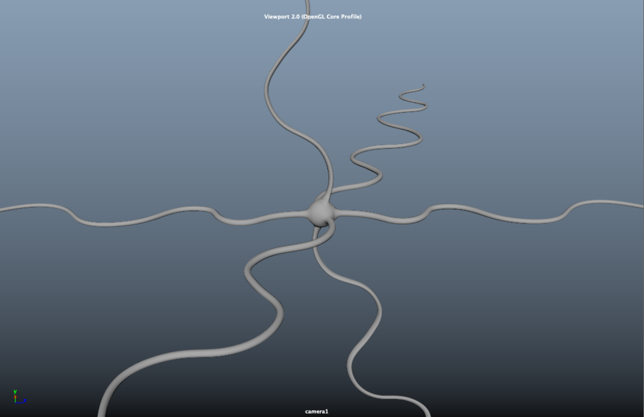 The Original Neuron Geo Which Was Modeled And Then Duplicated Throughout The Scene To Create The Neuron Network