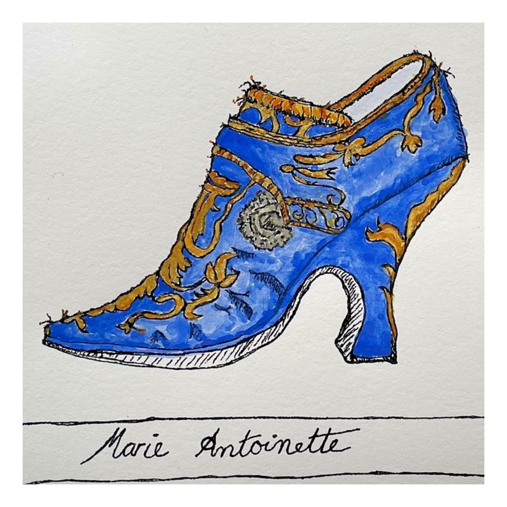 Facinated by the wear and tear, the text of age the blue and gold say it all. 

MARIE~ANTOINETTE Lapislaziuli &amp; Gold.

Hand-painted in Provence. 11 April 2024. 

Signed by the artist on the back. 

Masterwork line drawing,  illustrated by the art