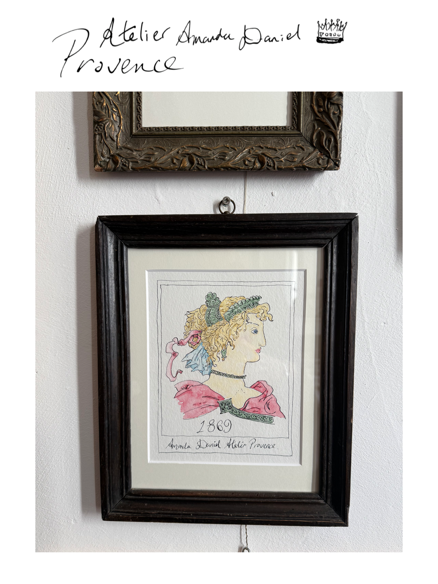 1869 ~ La Femme Black vintage frame