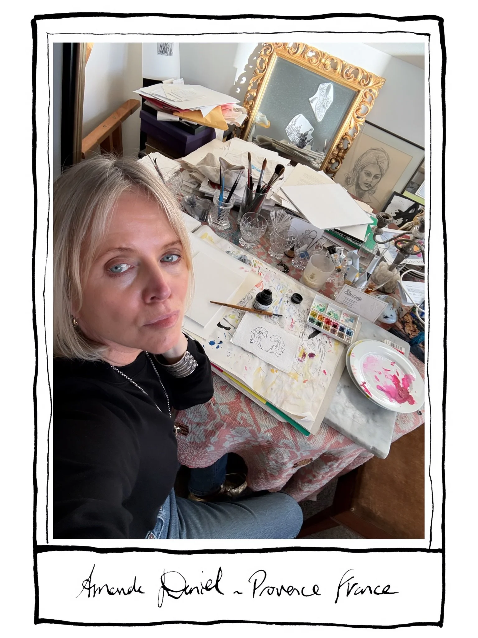 I made it back to the atelier. 
It&rsquo;s all an experiment, every experience adds up. 

Layers of time. 

La Femme Atelier💋

NEW NEWSLETTER IS UP @substack 
AmandaDaniel.com
Ink &amp; watercolour artist in Provence.
Originals &amp; fine art prints