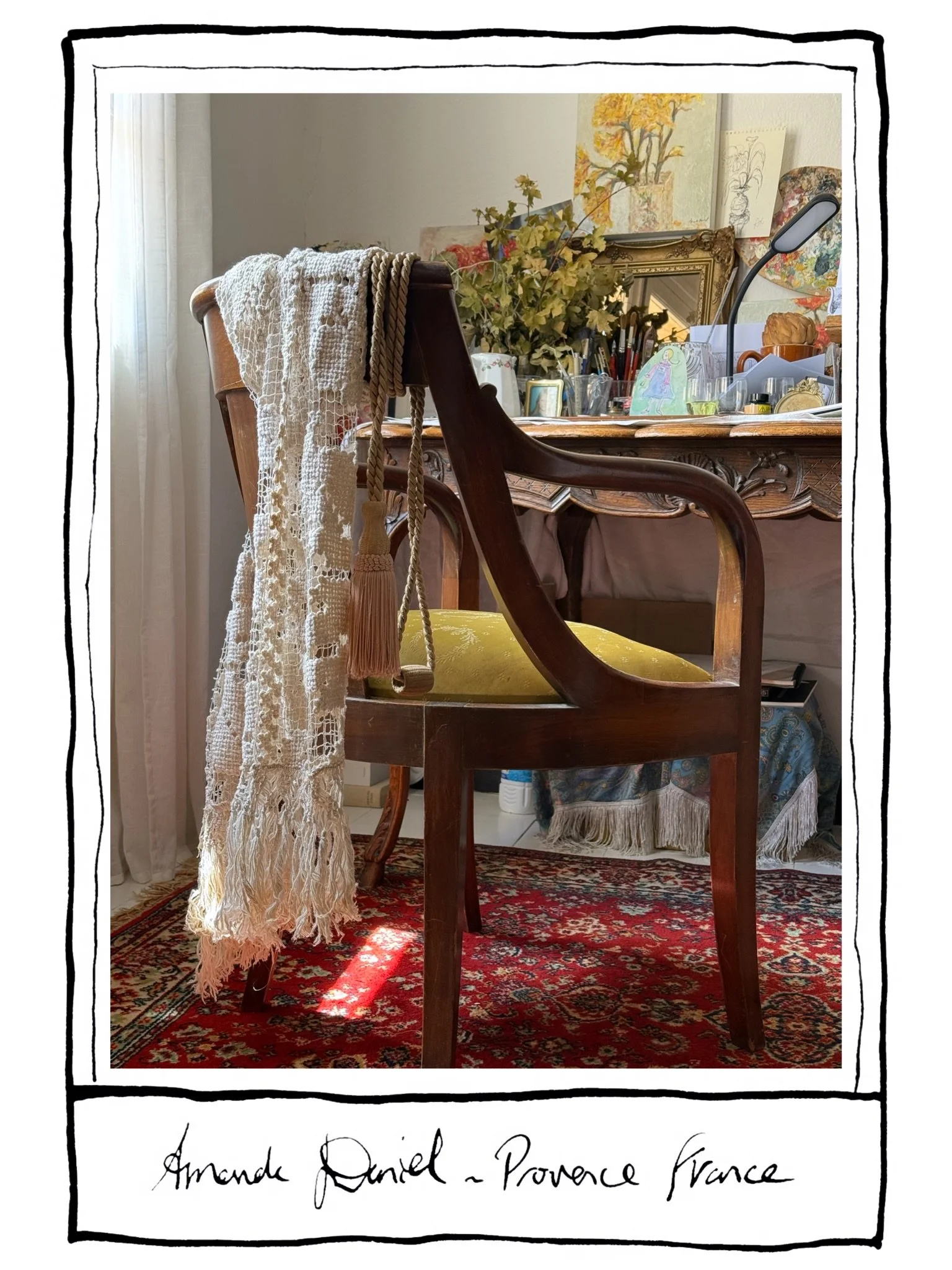 The atelier is open in September. Visit to see my new work &amp; how it happens 💋
All the details are on my website 💋

Provence is a state of mind 🍓
La Femme Atelier💋

NEW NEWSLETTER IS UP @substack 
AmandaDaniel.com
Ink &amp; watercolour artist 