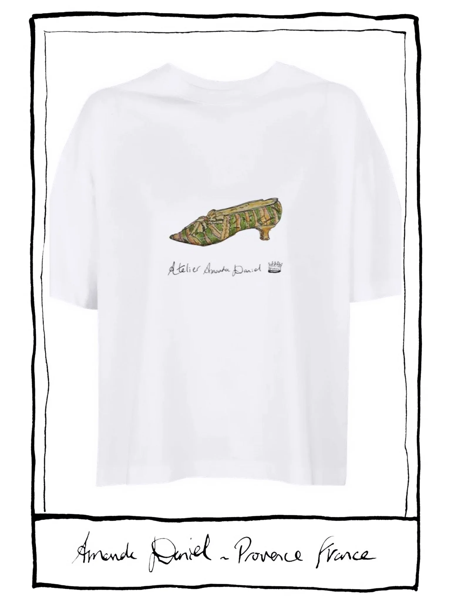 Always T shirt weather 🌦️ 
In the shop. 

Ink &amp; watercolour artist in Provence.
Originals &amp; fine art prints available online.
A glimpse into the artist&rsquo;s life &amp; journal &mdash; newsletter link in bio.
DM for enquiries.

artforsale 