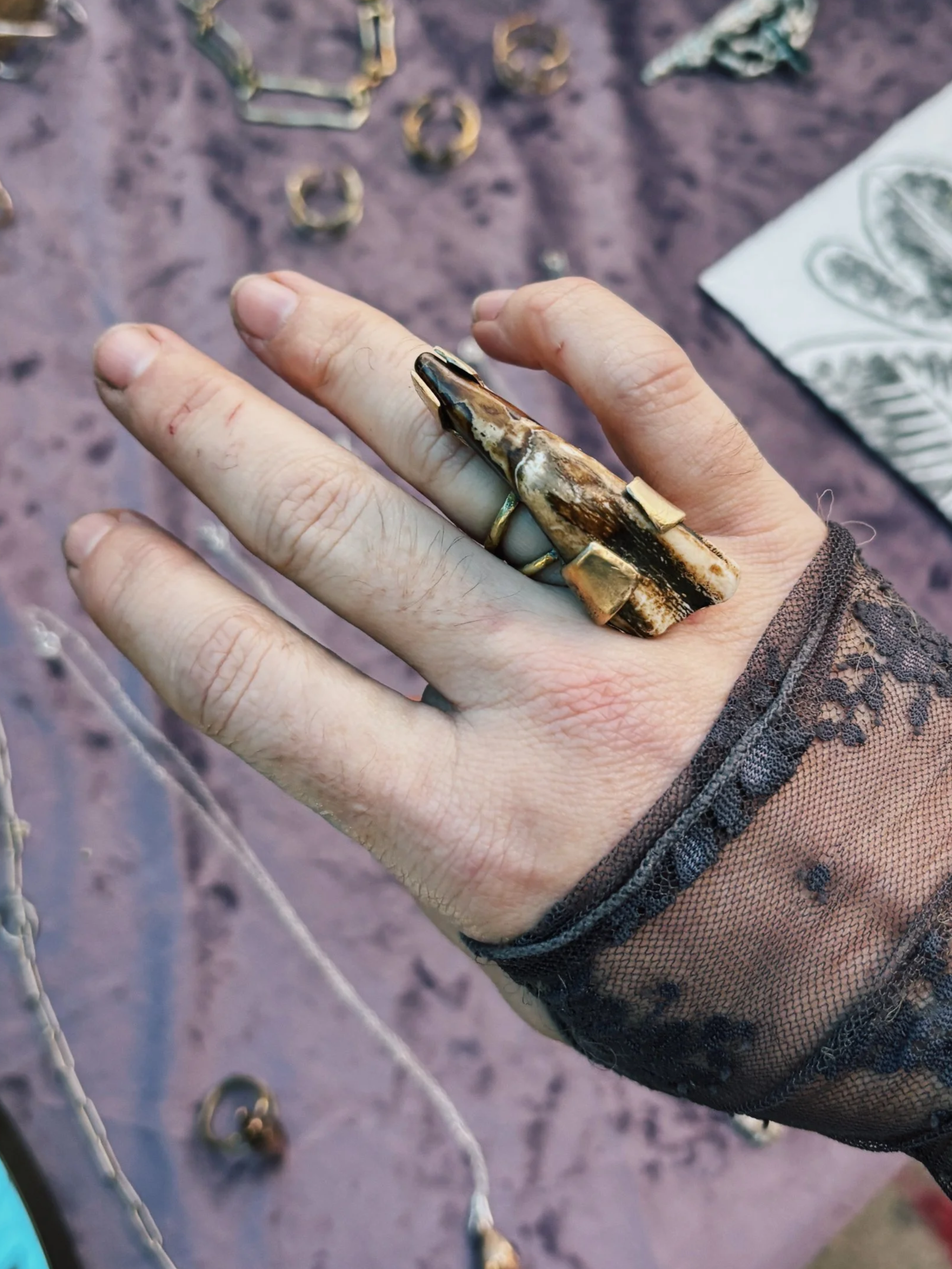 Buffalo Tooth Ring (Size 5.5/6)