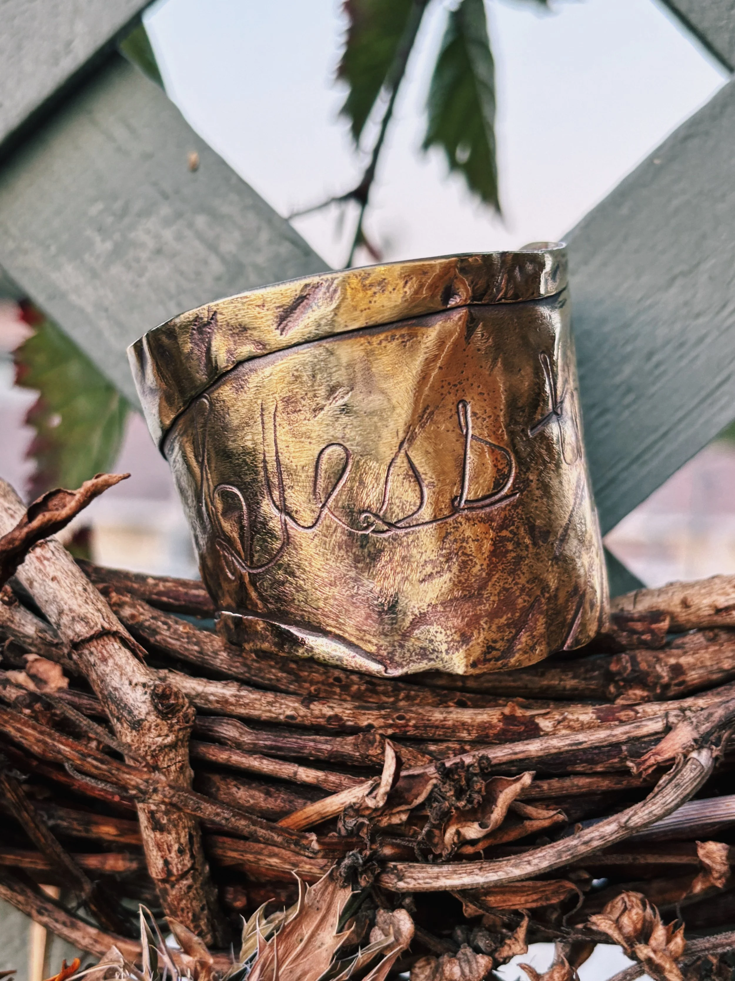 "Bless This Death" Cuff Bracelet, Large