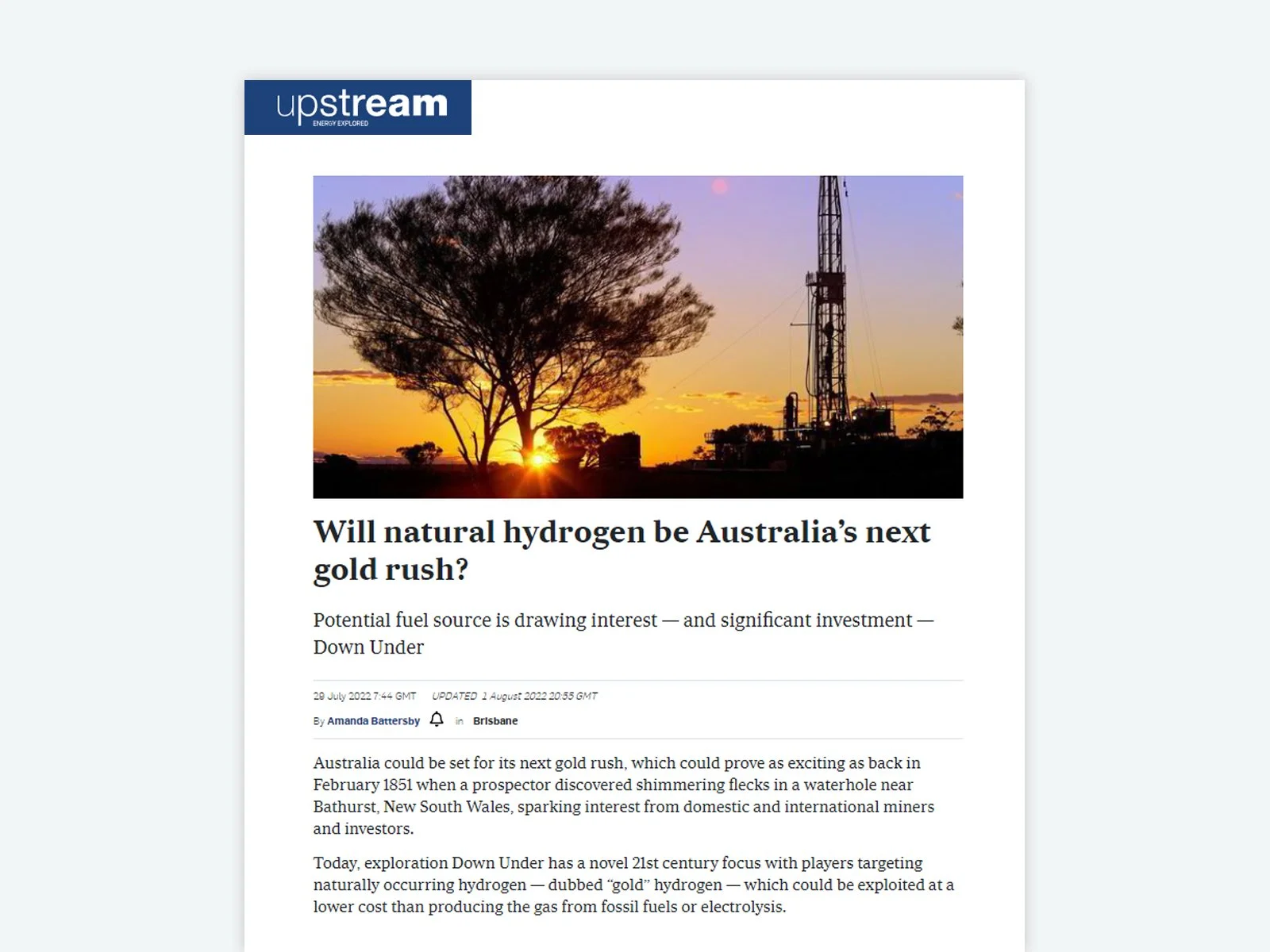 Gold Hydrogen a natural solution — Australian Public Affairs