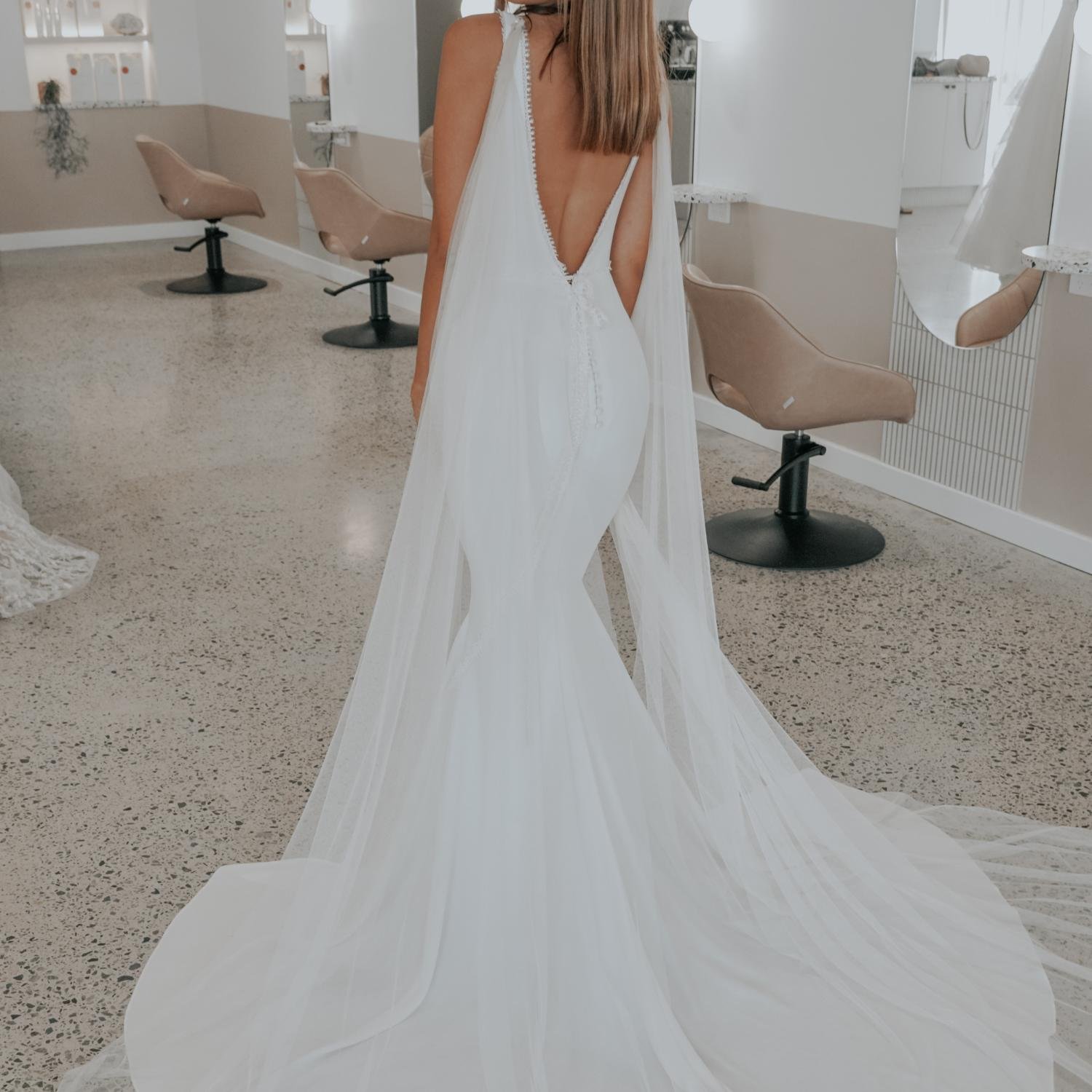 Ocean wedding dress by Rachel Rose Bridal 