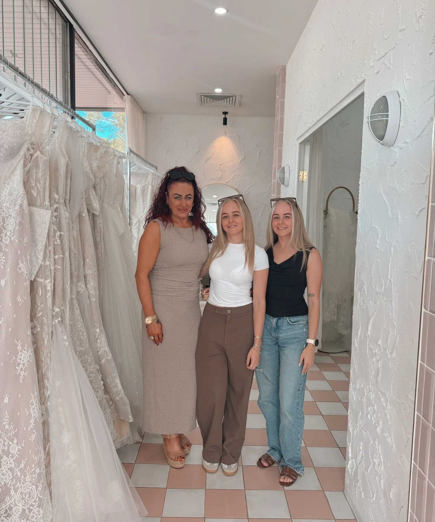 Tori 💕✨ Welcome to the @rachelrosebridal family 👗Congratulations on saying YES to the DRESS at our new Perth store. The perfect dress was sitting here waiting for you ✨ 𝒜𝒷𝓈ℴ𝓁𝓊𝓉ℯ𝓁𝓎 𝓈𝓉𝓊𝓃𝓃𝒾𝓃ℊ. 
Tori having yourself, twin sister and mum 