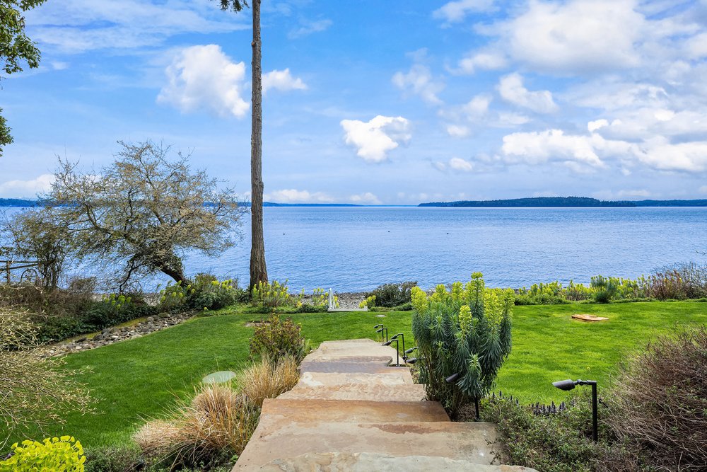 Sound view from this watfront South Beach home on Bainbridge Island