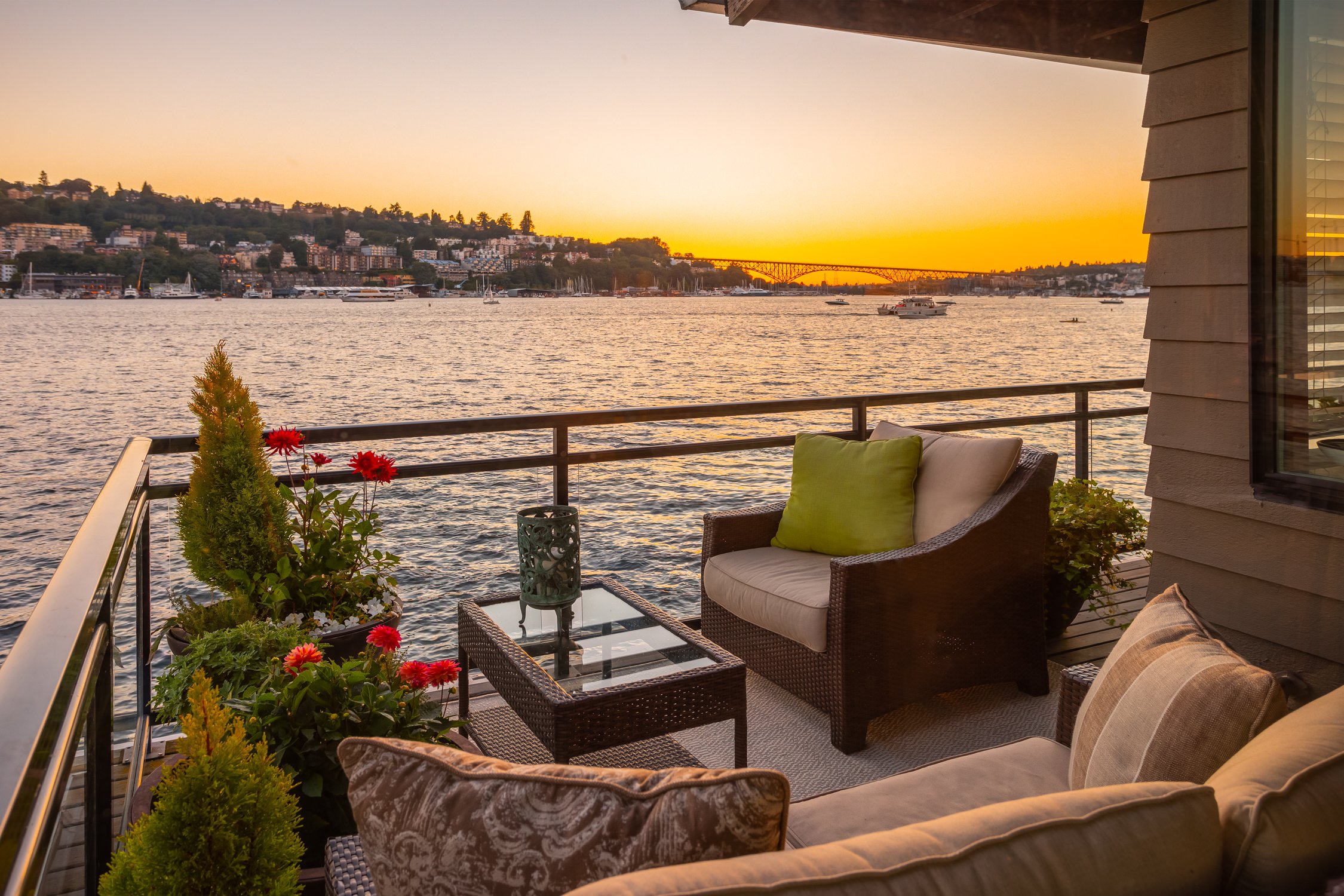 Houseboat bacony from 2031 fairview #H, Seattle, which sold off-market