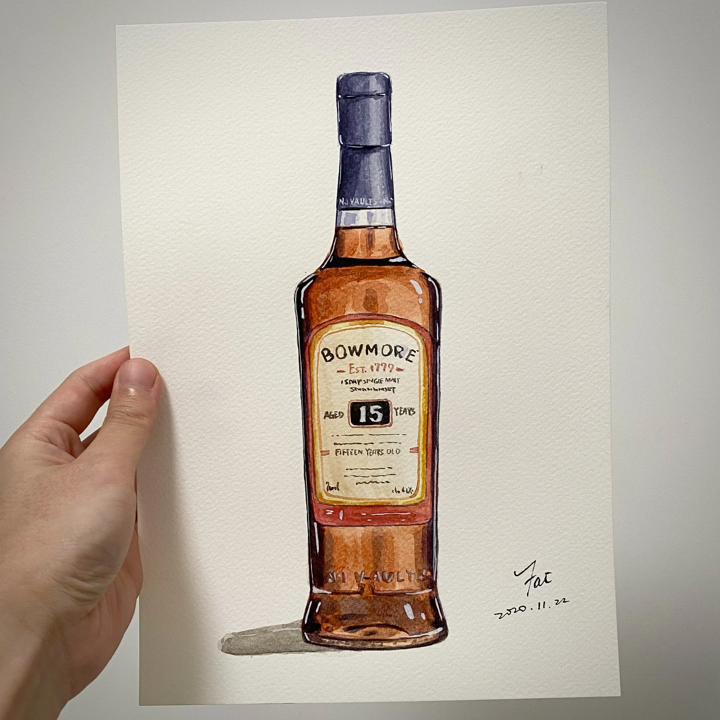 Bowmore - 15YO - Original Watercolor