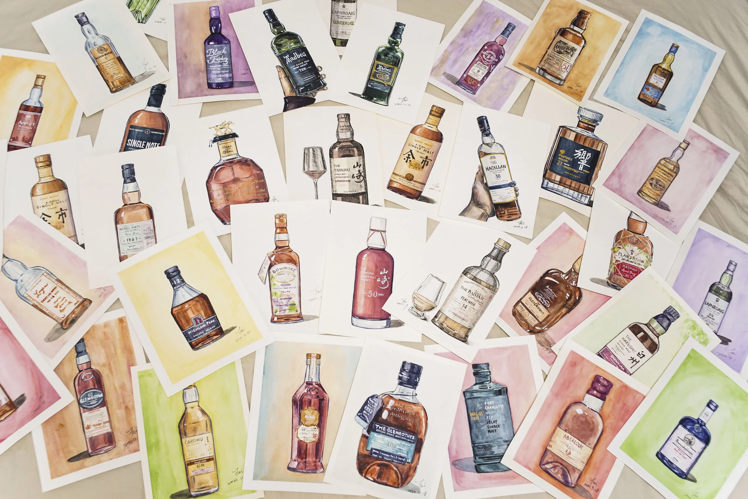 You can order a painting of your beloved bottle (Request for price)