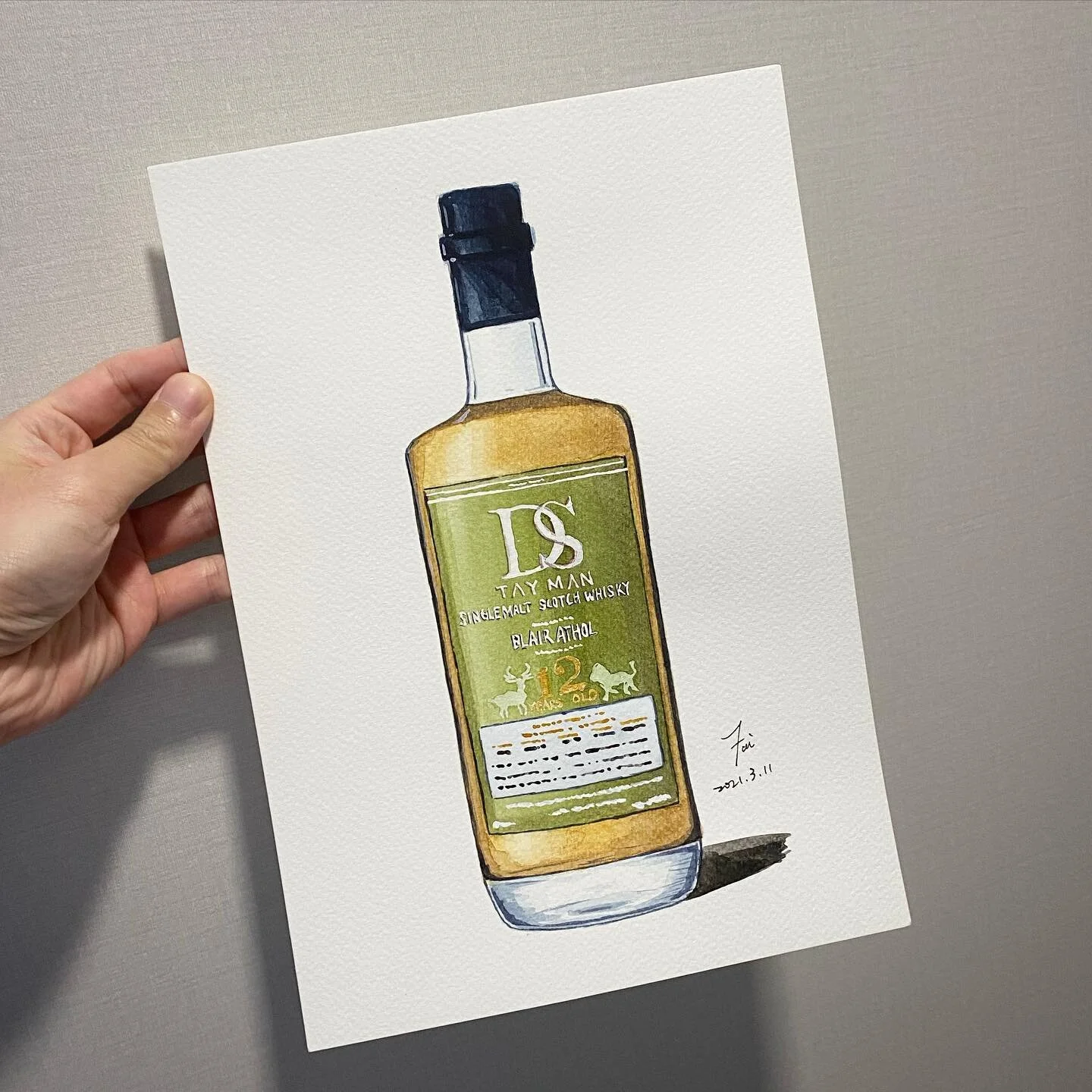 #dstayman #tayman #whisky #whiskyporn #whiskylover #whiskywatercolor #painting #watercolor #blairathol #whiskybar #ウイスキー #ウイスキー愛好家 #ウイスキー好きな人と繋がりたい #ウイスキー好き #ウイスキーバー #威士忌 #威士忌酒 #水彩 #aukingfai @ds_tayman