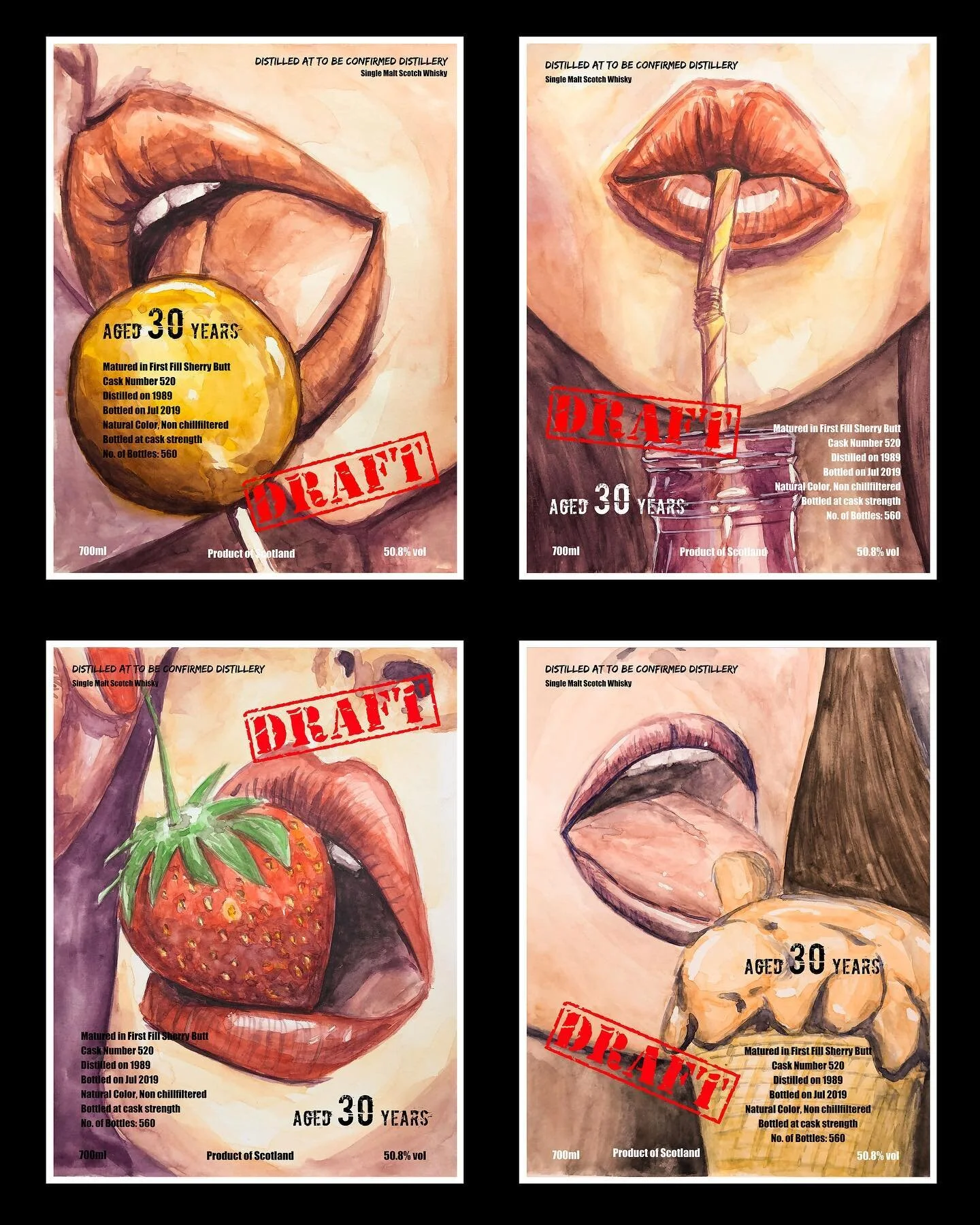 Will i know one day i will put my paintings on the labels... ahahaha... Let’s see when can I complete my 2018 annual goal - Failed in the last 3 years. ahahaha #whiskylabel #whisky