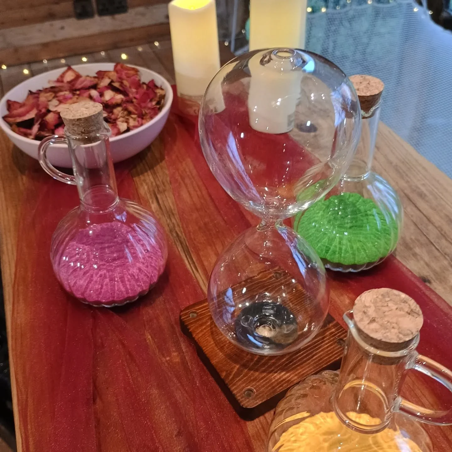 Setting up for a renewal of vows ceremony in the beautiful venue of @squirrelsnest_  This ceremony was designed and written especially for J and L, incorporating and adapting several rituals from their original country and faith they were brought up 