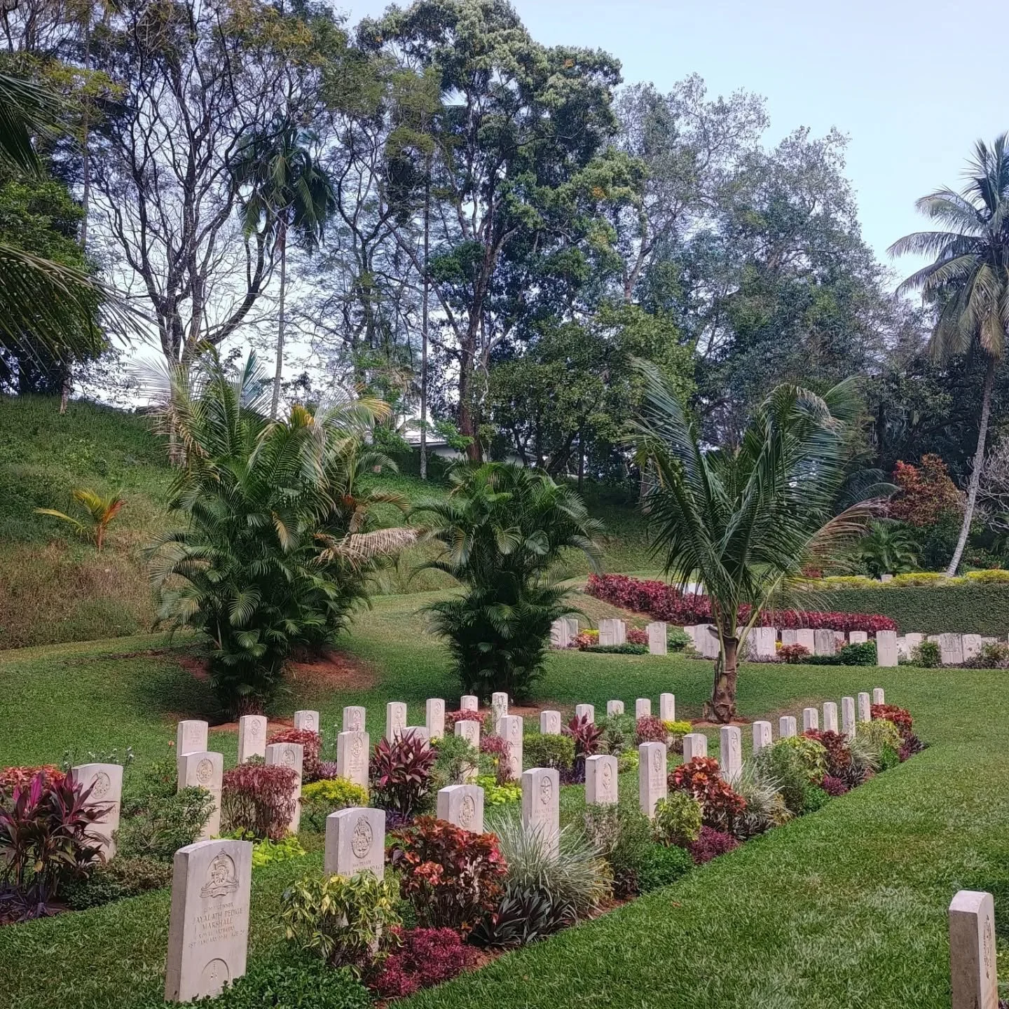 A visit to Kandy war cemetery today, immaculately maintained by the UK govt.  Heartbreaking to see the age that these men died, defending Ceylon ( as it was) against the Japanese attack, trying to get  control of strategic ports towards the end of th
