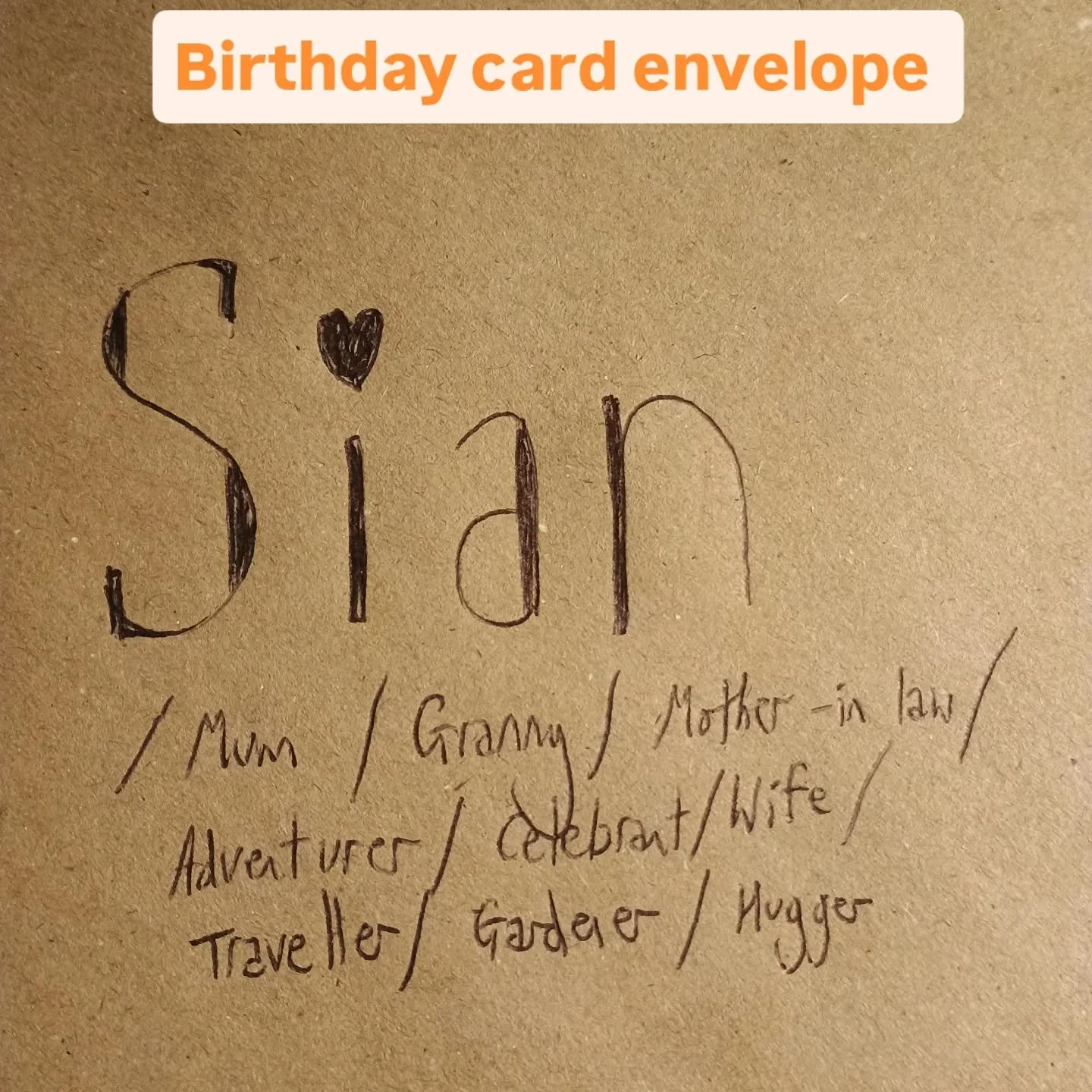 Loved how my daughter addressed my birthday card, thank you @beatrice.kerry
