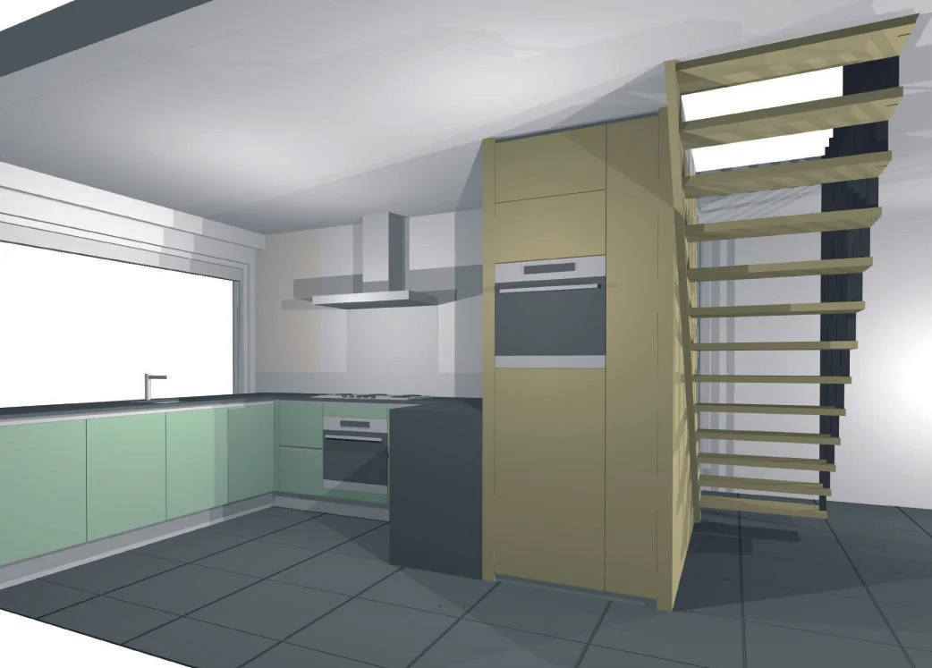 HERINRICHTING WOONKAMER & KEUKEN "ARTIST IMPRESSION"