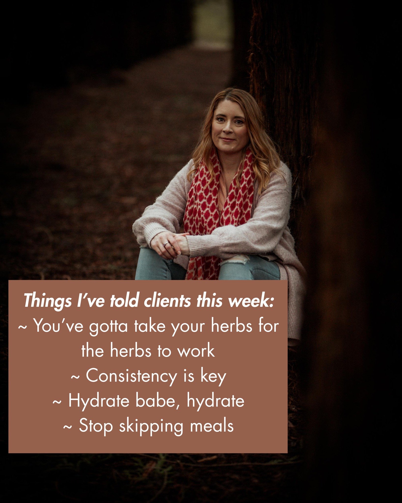 🌿Yep, you've gotta take your herbs, everyday. They don't work if they're sitting in the bottle babe 😆
💪🏽Consistency is key - with anything in life, but particularly for your skin. Following the plan for 2 days and then forgetting the plan for the