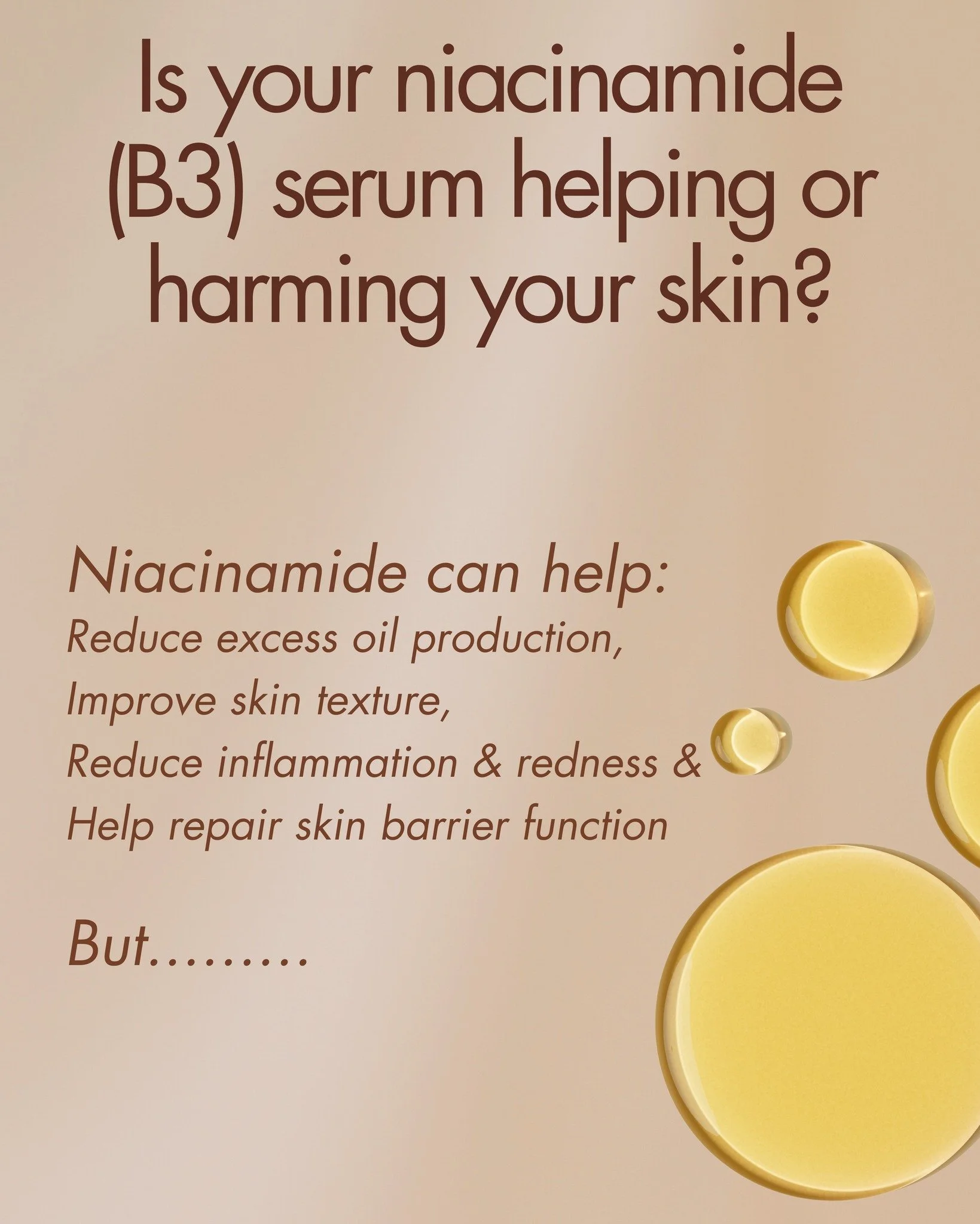 Niacinamide can be an amazing addition to your skincare regime.

But as with most things, you've gotta find the sweet spot. Not too much, not too little.
5% niacinamide will give you the benefits without the irritation.

The Acne Collection is made b