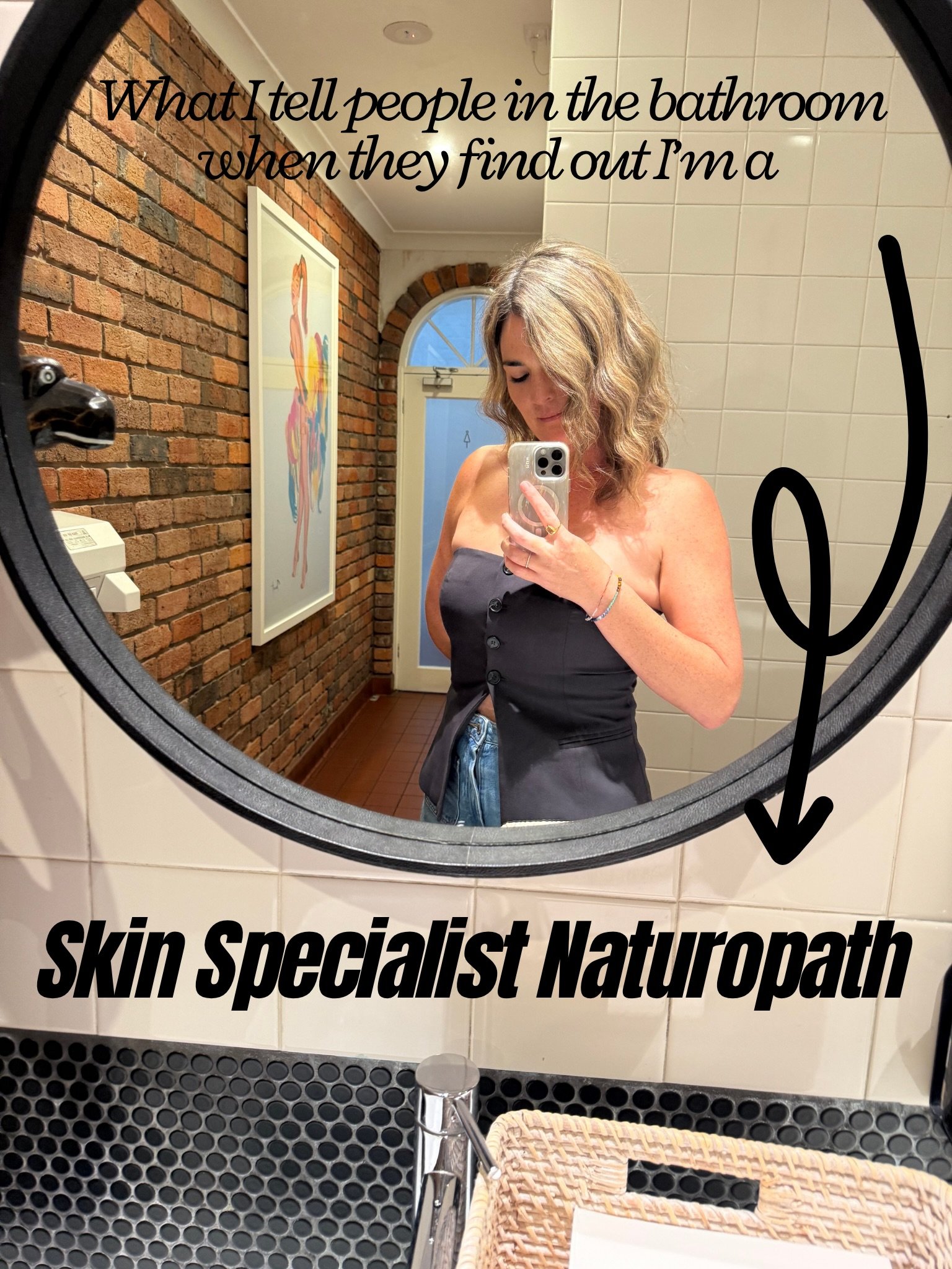 I do love a bathroom chat ❤️
But if you&rsquo;re getting advice off someone in a bathroom, please st least do our free Problem Skin Quiz so you know what the hell is going on. Literally made it myself, to help you understand your unique internal driv