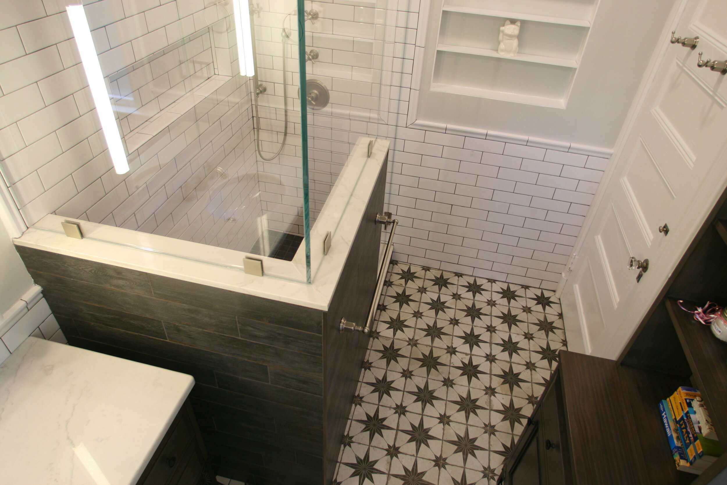 White Subway Tile Bathroom Remodel Example - Interior Designer in Glenridge NJ by LM Interior Design (4).JPG