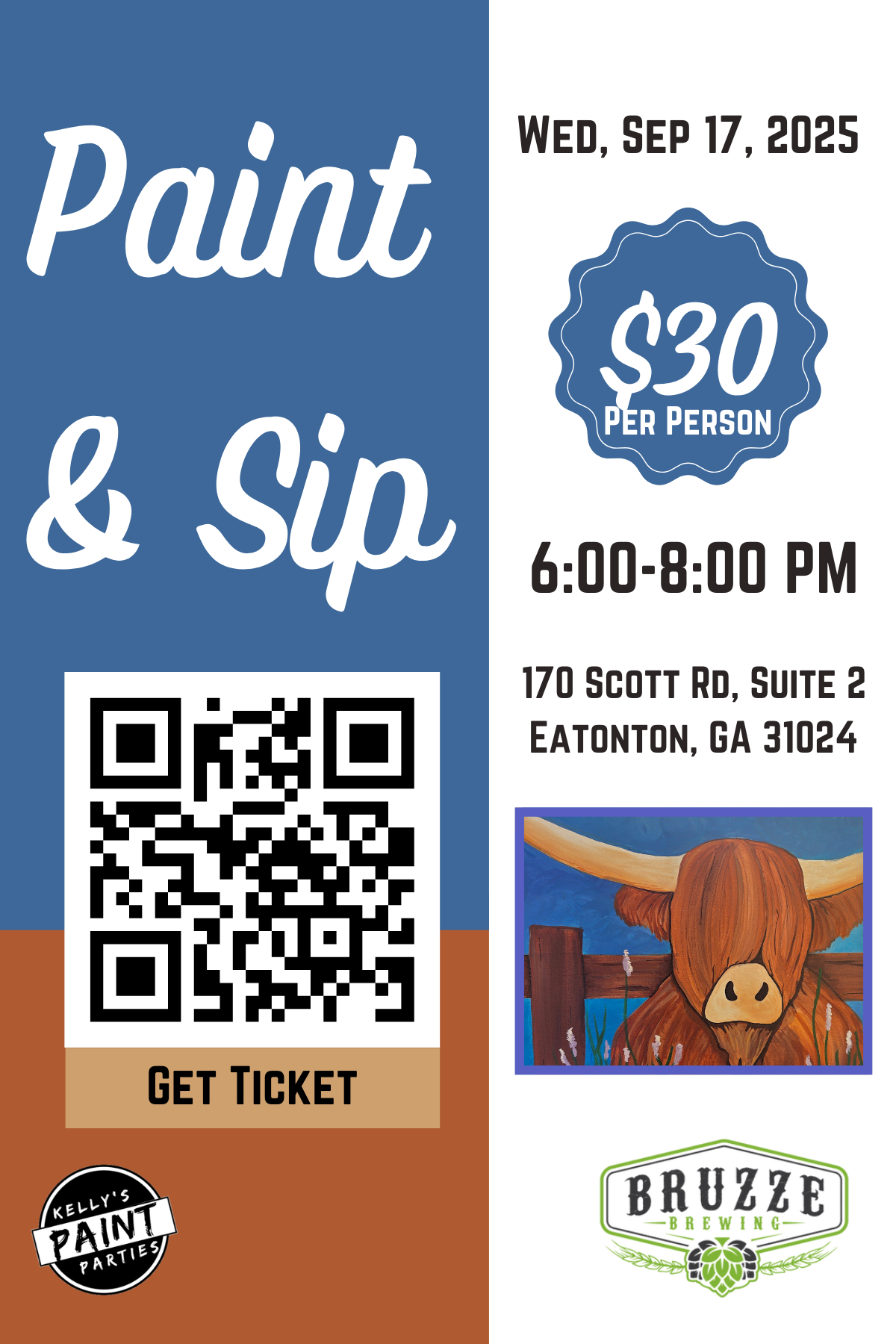 Paint & Sip at Bruzze Brewing