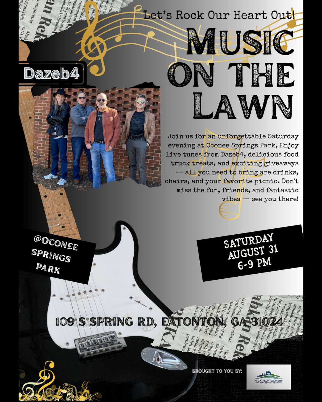 Music on the Lawn brought to you by Nick Montgomery with Keller Williams Lake Oconee
