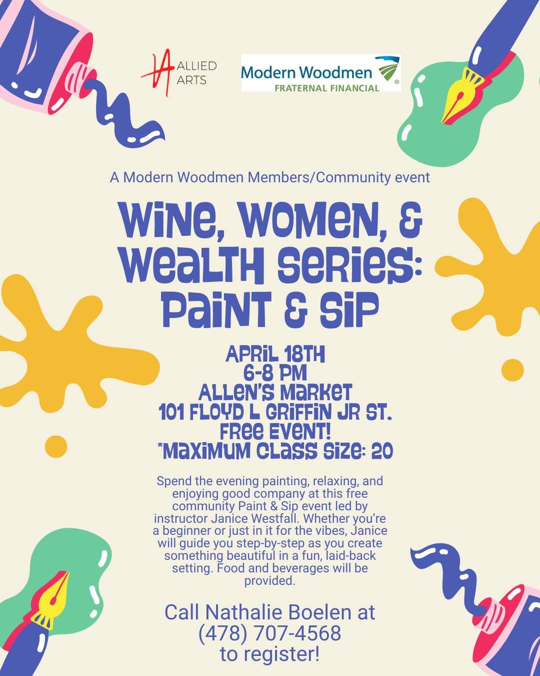 Wine, Women, & Wealth Series: Paint & Sip