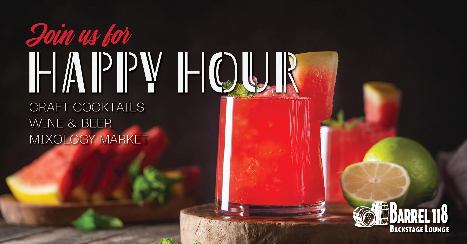 Happy Hour in the Backstage Lounge
