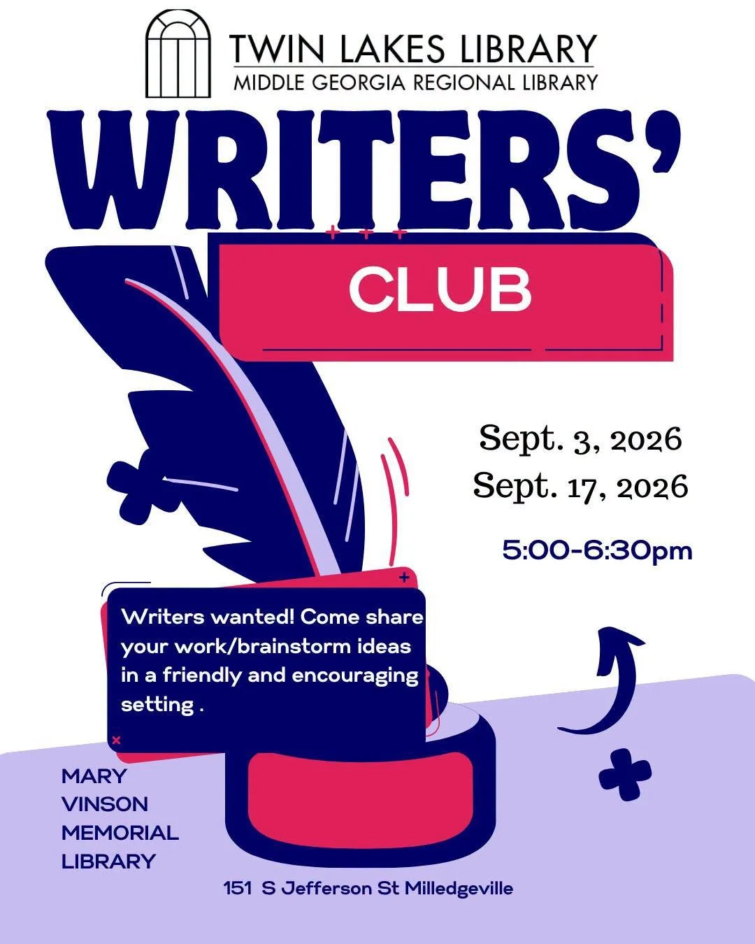 Writers' Club with Twin Lakes Library