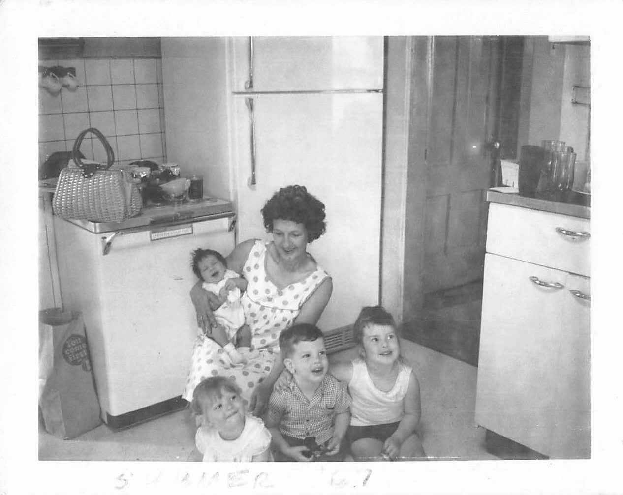me, my grandmother Bridget, sister Amy, cousin Lee, sister Kelly