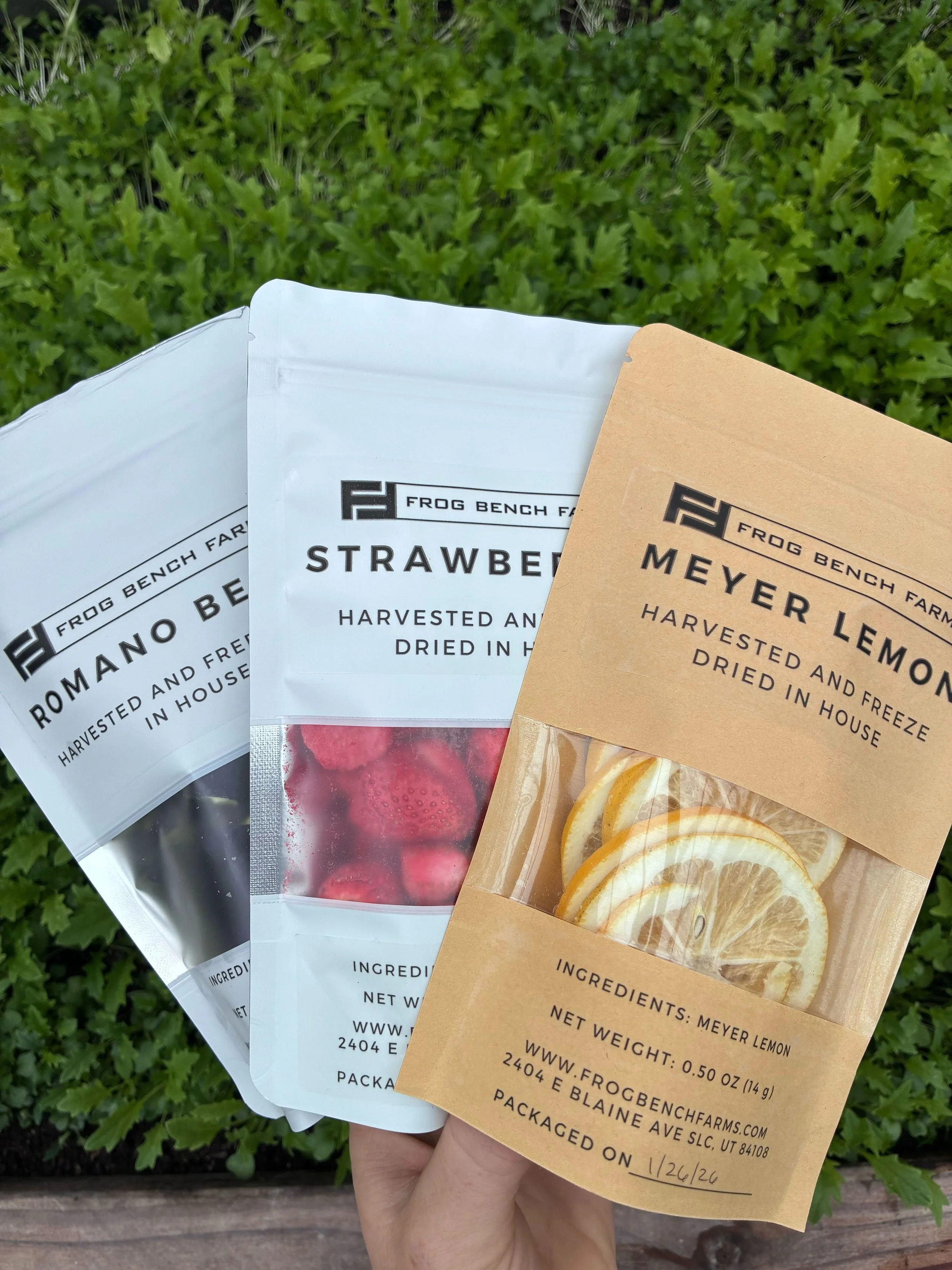 Freeze-dried Fruits and Vegetables ($8 per bag)