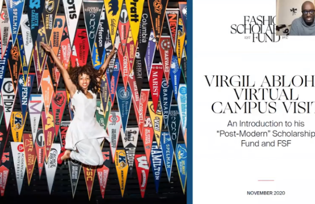 WWD: Virgil Abloh Hosts Virtual Campus Visit With Fashion Scholarship Fund