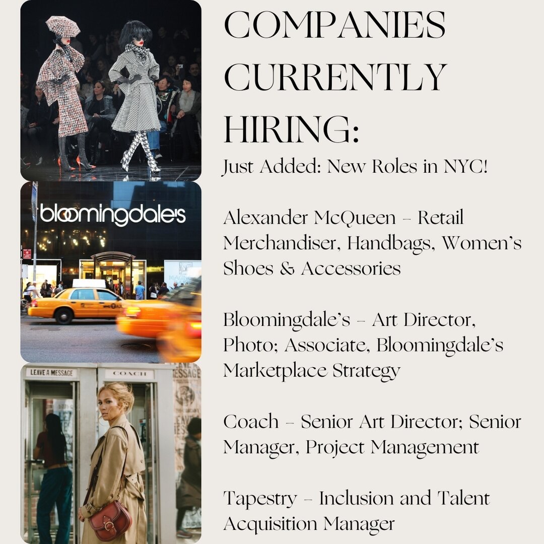 New year, new job? Click the link in our bio to learn more about exciting new opportunities with some of the biggest names in fashion in the NYC area, thanks to our friends at @BOF Careers. ⁣
#fashionprofessionals #newjob #jobpositions #nowhiring #cu